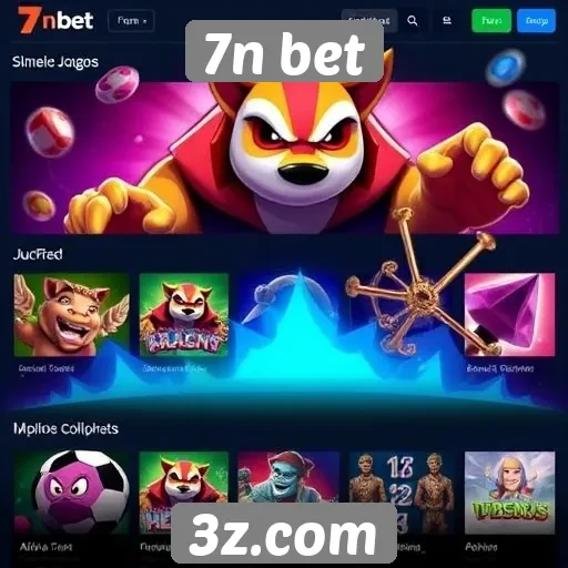 Diversidade de jogos disponíveis no site 7n bet